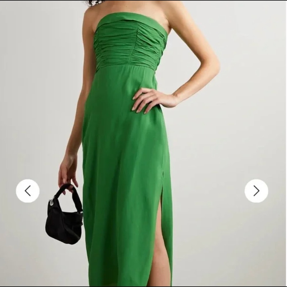 Reformation Lore Dress in Kelly Green